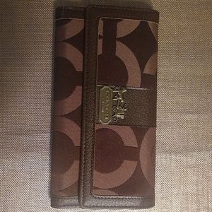 Coach Brown trifold Wallet - never used